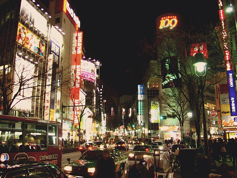 Bright lights of Shibuya