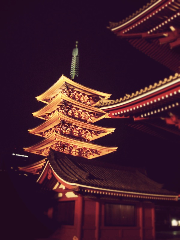 Lighted Senso-ji Temple (Asakusa Kannon)