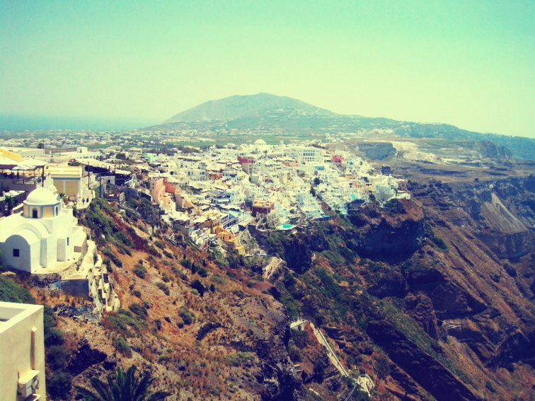 santorini cliffs