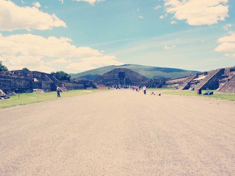 Pyramid of the Moon from Avenue of the Dead Teotihuacán