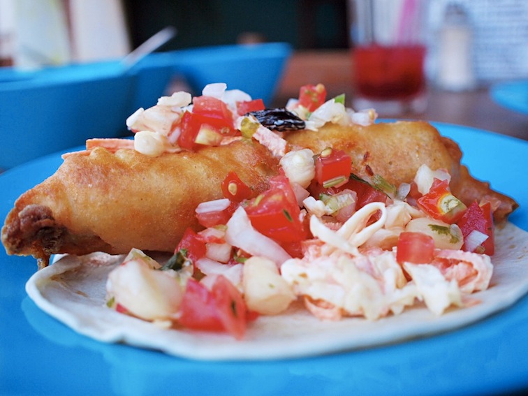 Best fish tacos at El Rey