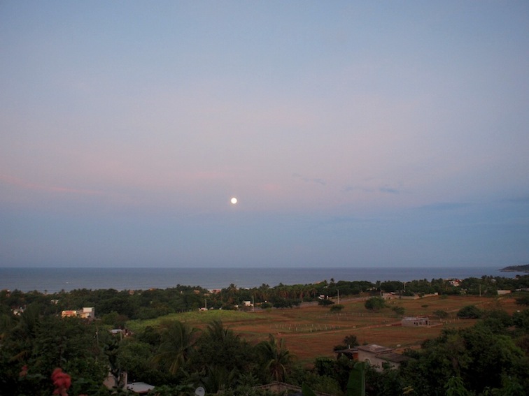 Blue moon over the Pacific