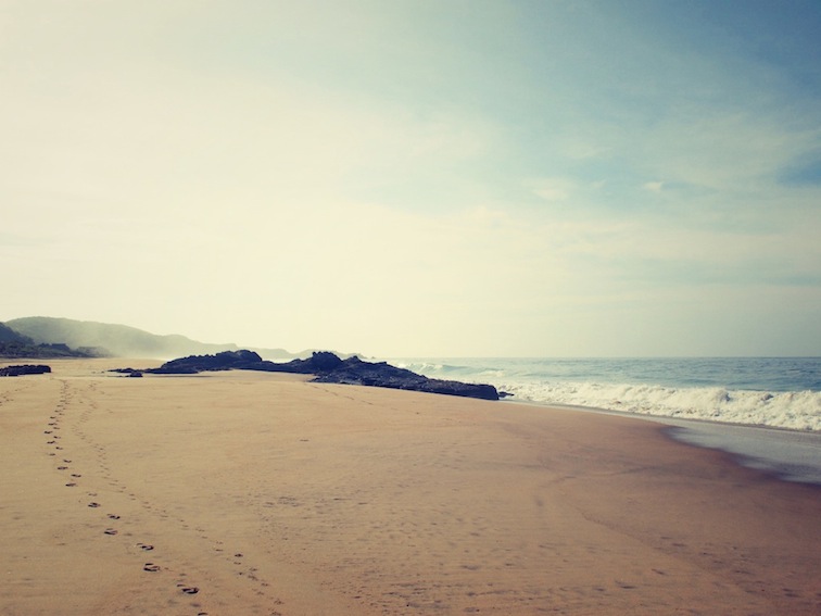 Sand tracks in Mermejita beach